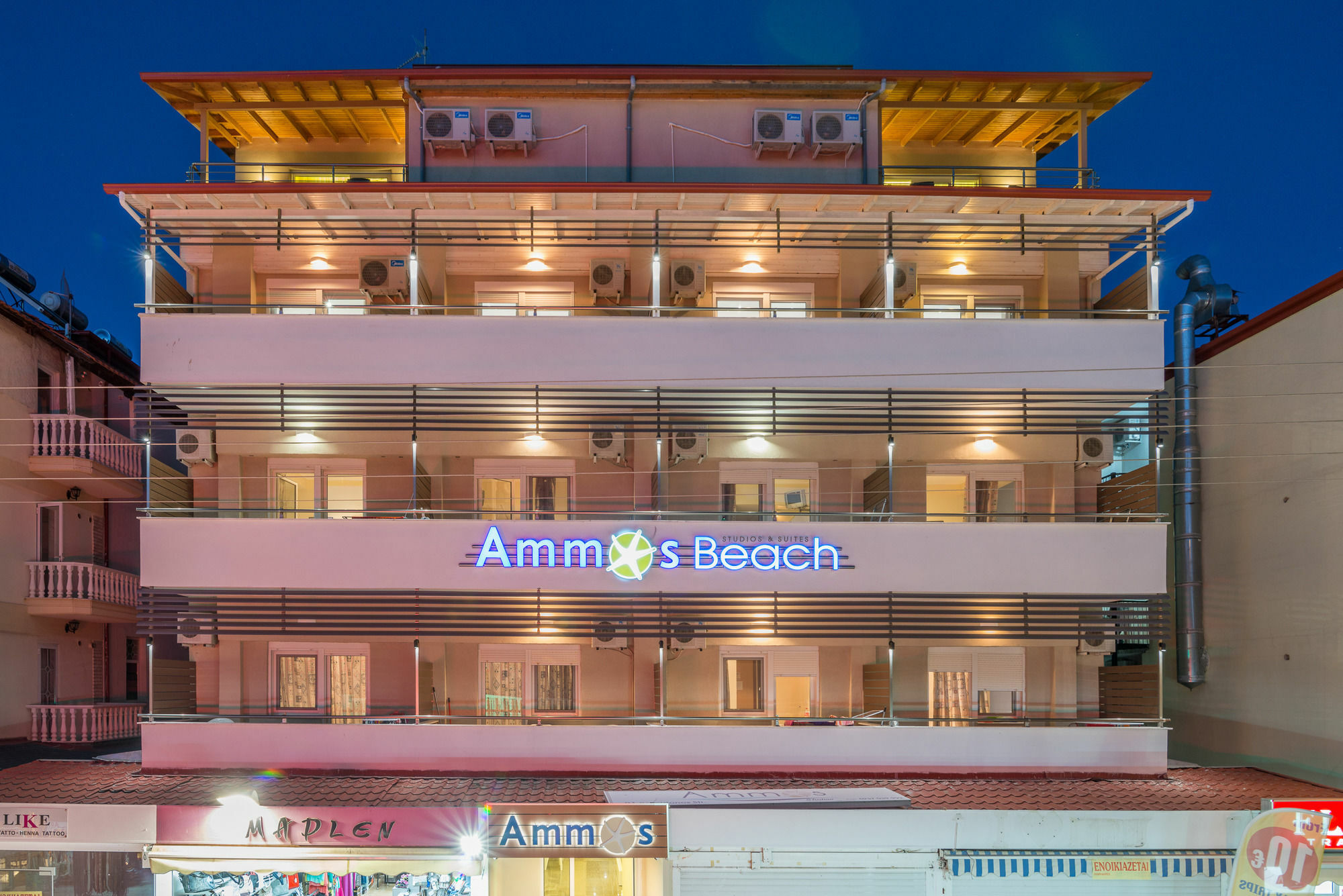 Ammos Beach Seaside Luxury Suites Hotel Olympiakí Aktí Exteriör bild